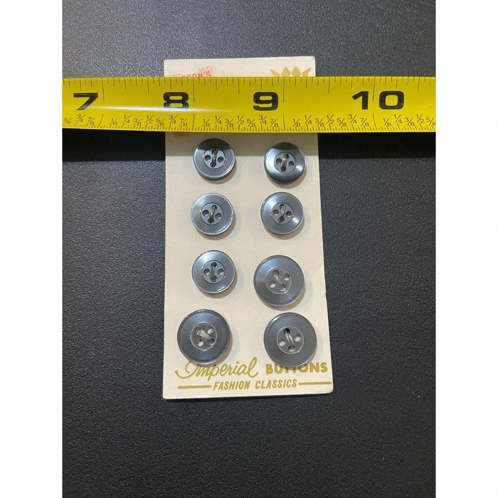 Imperial Buttons Fashion Classics 8 Count Dark Gray 4 Hole Button Set